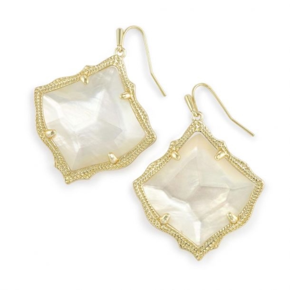 Kendra Scott Kirsten Earrings in Ivory Mother of Pearl